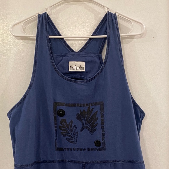 Nina Piccalino Dresses & Skirts - Nina Piccalino Navy Dress with Leaf Motif